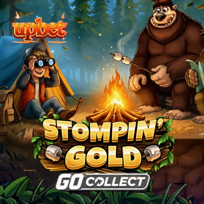 Cena da floresta com os personagens Biggie e Boogie em Stompin Gold